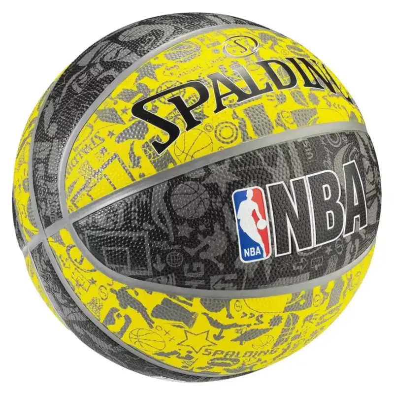 Pelota de Básket Spalding Graffiti NBA Amarillo #7 - Imagen 2