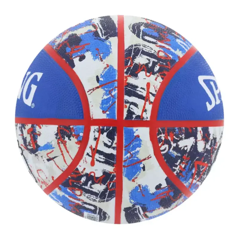PELOTA DE BASKET SPALDING GRAFFITI GOMA BLUE RED - #7 - Imagen 2