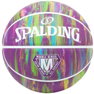 PELOTA PARA BASKET SPALDING MARBLE GOMA MORADO - #6