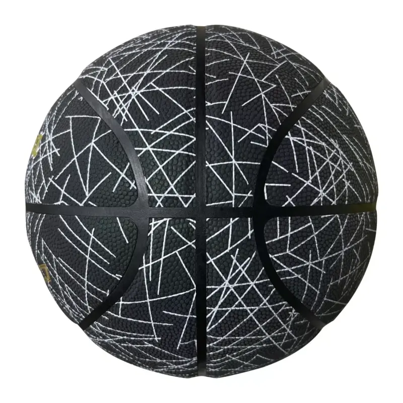 PELOTA DE BASKET REDONDA STAR CUERO NEGRO - Imagen 2