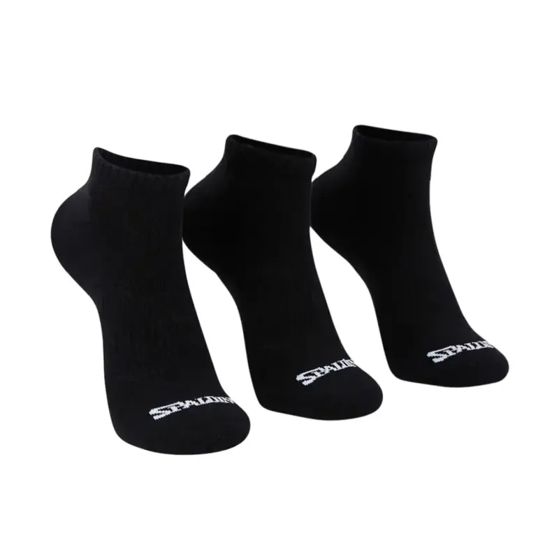 TRIPACK MEDIAS CORTAS SPALDING NEGRO