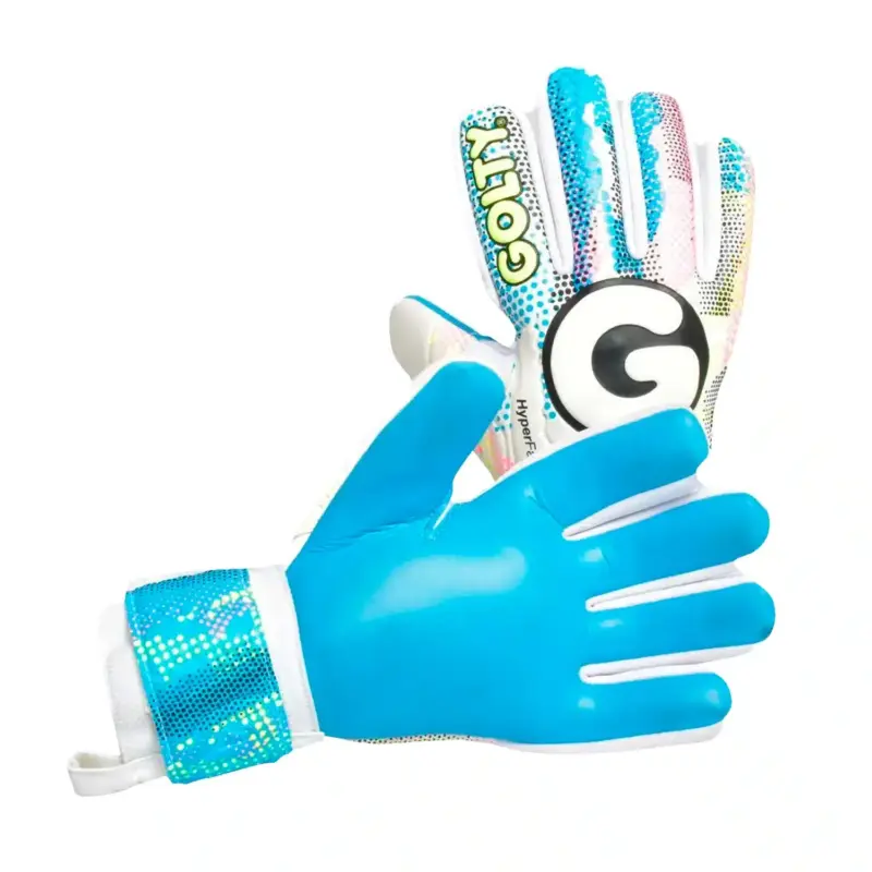 GUANTES DE ARQUERO FUTBOL GOLTY HYPERFASTER - BLANCO/AZUL - Imagen 2