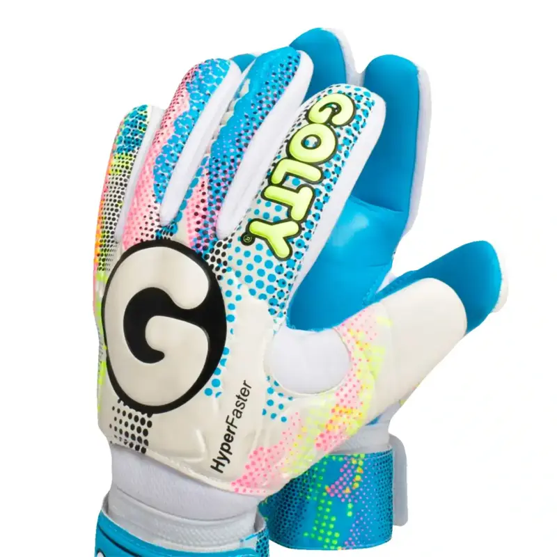 GUANTES DE ARQUERO FUTBOL GOLTY HYPERFASTER - BLANCO/AZUL - Imagen 3