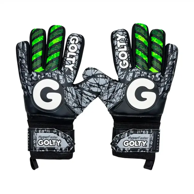 GUANTES DE ARQUERO FUTBOL GOLTY HYPERFASTER - NEGRO/VERDE - Imagen 2